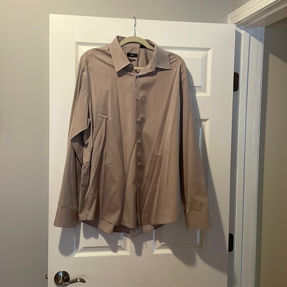 Hugo boss dress shirt for men. Button down dress shirt